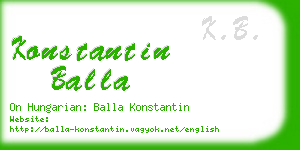 konstantin balla business card